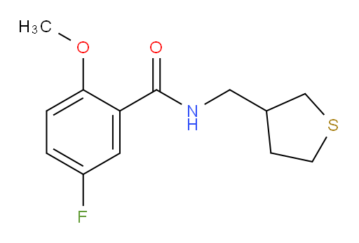 5-fluoro-2-methoxy-N-((tetrahydrothiophen-3-yl)methyl)benzamide