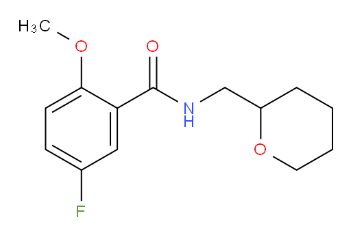 5-fluoro-2-methoxy-N-((tetrahydro-2H-pyran-2-yl)methyl)benzamide