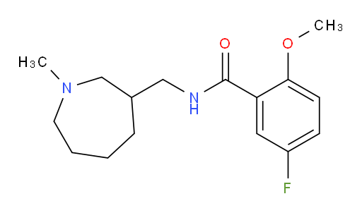 5-fluoro-2-methoxy-N-((1-methylazepan-3-yl)methyl)benzamide