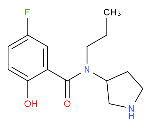 5-fluoro-2-hydroxy-N-propyl-N-(pyrrolidin-3-yl)benzamide