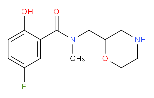 5-fluoro-2-hydroxy-N-methyl-N-(morpholin-2-ylmethyl)benzamide