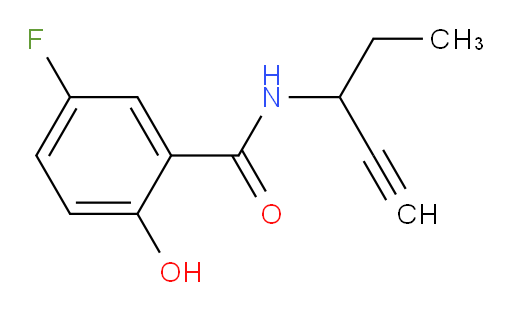 5-fluoro-2-hydroxy-N-(pent-1-yn-3-yl)benzamide