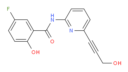 5-fluoro-2-hydroxy-N-(6-(3-hydroxyprop-1-yn-1-yl)pyridin-2-yl)benzamide