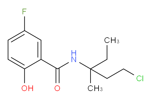 N-(1-chloro-3-methylpentan-3-yl)-5-fluoro-2-hydroxybenzamide