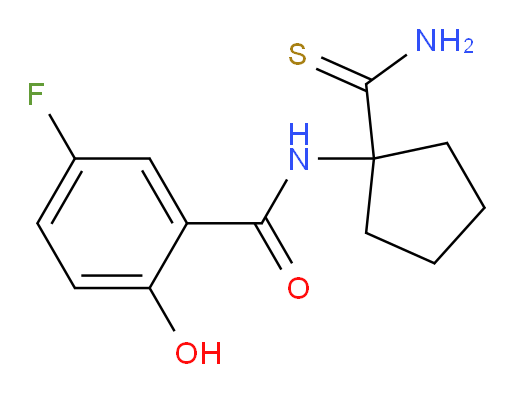 N-(1-carbamothioylcyclopentyl)-5-fluoro-2-hydroxybenzamide