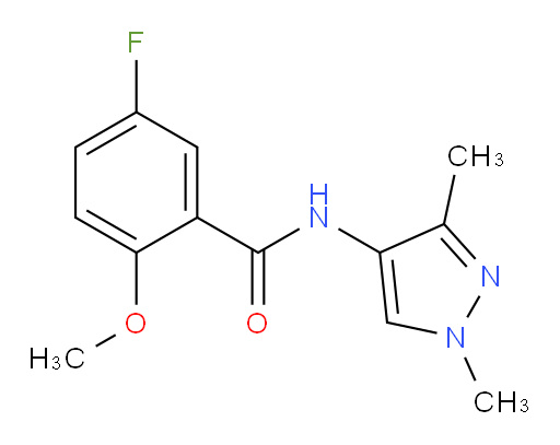 N-(1,3-dimethyl-1H-pyrazol-4-yl)-5-fluoro-2-methoxybenzamide