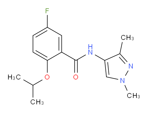 N-(1,3-dimethyl-1H-pyrazol-4-yl)-5-fluoro-2-isopropoxybenzamide