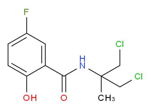N-(1,3-dichloro-2-methylpropan-2-yl)-5-fluoro-2-hydroxybenzamide