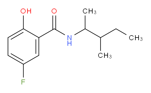 5-fluoro-2-hydroxy-N-(3-methylpentan-2-yl)benzamide