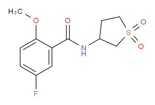 N-(1,1-dioxidotetrahydrothiophen-3-yl)-5-fluoro-2-methoxybenzamide