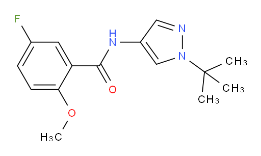 N-(1-(tert-butyl)-1H-pyrazol-4-yl)-5-fluoro-2-methoxybenzamide
