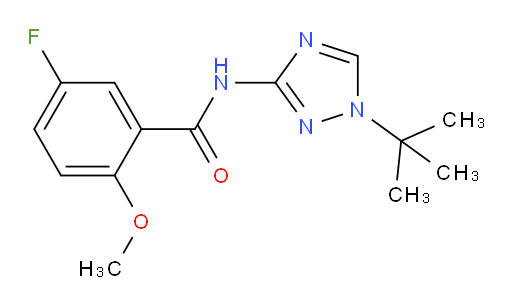 N-(1-(tert-butyl)-1H-1,2,4-triazol-3-yl)-5-fluoro-2-methoxybenzamide