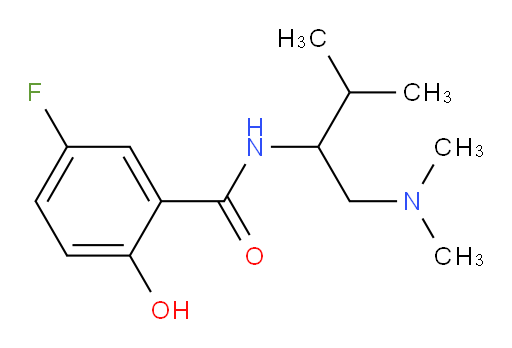 N-(1-(dimethylamino)-3-methylbutan-2-yl)-5-fluoro-2-hydroxybenzamide