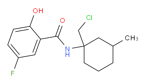 N-(1-(chloromethyl)-3-methylcyclohexyl)-5-fluoro-2-hydroxybenzamide
