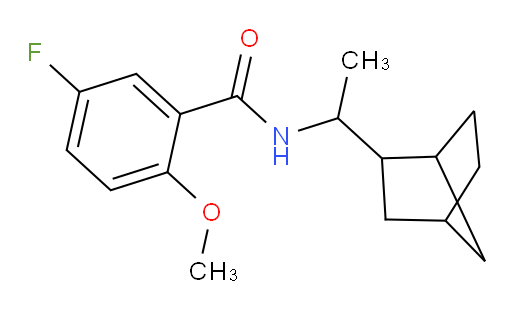 N-(1-(bicyclo[2.2.1]heptan-2-yl)ethyl)-5-fluoro-2-methoxybenzamide