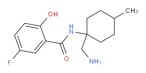 N-(1-(aminomethyl)-4-methylcyclohexyl)-5-fluoro-2-hydroxybenzamide