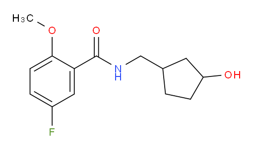 5-fluoro-N-((3-hydroxycyclopentyl)methyl)-2-methoxybenzamide