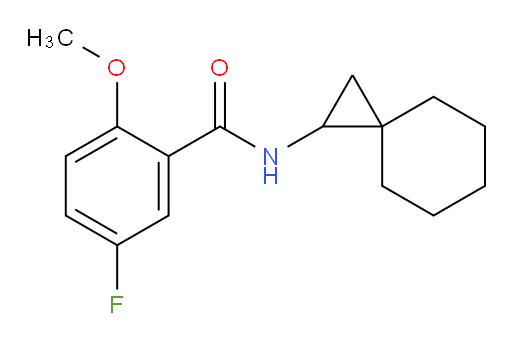 5-fluoro-2-methoxy-N-(spiro[2.5]octan-1-yl)benzamide
