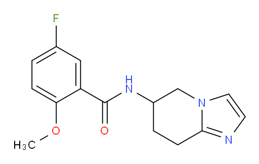 5-fluoro-2-methoxy-N-(5,6,7,8-tetrahydroimidazo[1,2-a]pyridin-6-yl)benzamide