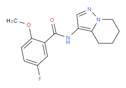 5-fluoro-2-methoxy-N-(4,5,6,7-tetrahydropyrazolo[1,5-a]pyridin-3-yl)benzamide
