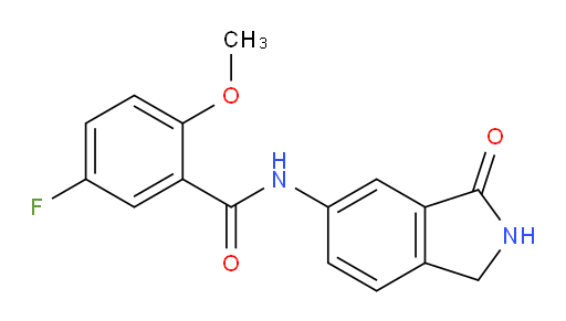 5-fluoro-2-methoxy-N-(3-oxoisoindolin-5-yl)benzamide