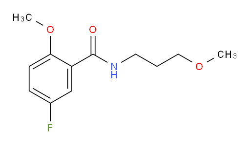 5-fluoro-2-methoxy-N-(3-methoxypropyl)benzamide