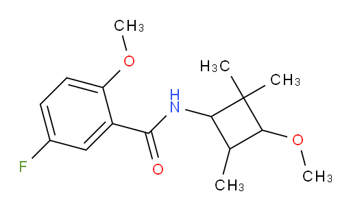 5-fluoro-2-methoxy-N-(3-methoxy-2,2,4-trimethylcyclobutyl)benzamide