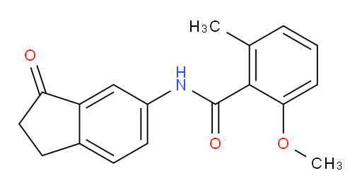 2-methoxy-6-methyl-N-(3-oxo-2,3-dihydro-1H-inden-5-yl)benzamide