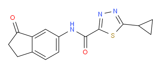 5-cyclopropyl-N-(3-oxo-2,3-dihydro-1H-inden-5-yl)-1,3,4-thiadiazole-2-carboxamide