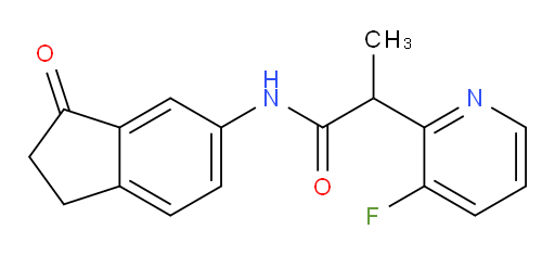 2-(3-fluoropyridin-2-yl)-N-(3-oxo-2,3-dihydro-1H-inden-5-yl)propanamide