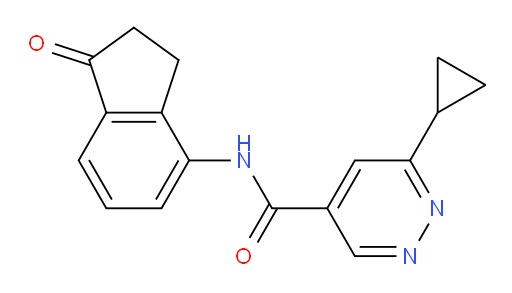 6-cyclopropyl-N-(1-oxo-2,3-dihydro-1H-inden-4-yl)pyridazine-4-carboxamide