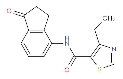 4-ethyl-N-(1-oxo-2,3-dihydro-1H-inden-4-yl)thiazole-5-carboxamide