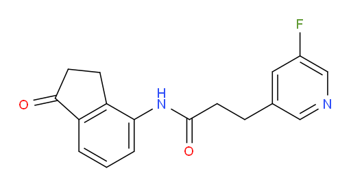 3-(5-fluoropyridin-3-yl)-N-(1-oxo-2,3-dihydro-1H-inden-4-yl)propanamide
