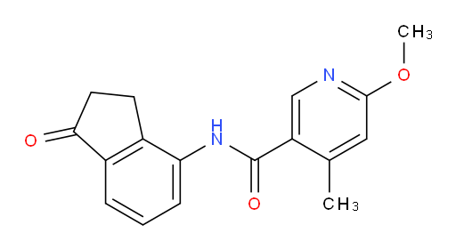 6-methoxy-4-methyl-N-(1-oxo-2,3-dihydro-1H-inden-4-yl)nicotinamide