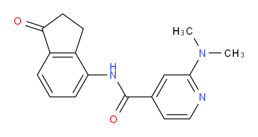 2-(dimethylamino)-N-(1-oxo-2,3-dihydro-1H-inden-4-yl)isonicotinamide