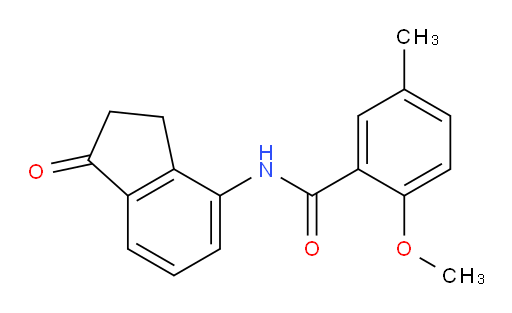 2-methoxy-5-methyl-N-(1-oxo-2,3-dihydro-1H-inden-4-yl)benzamide