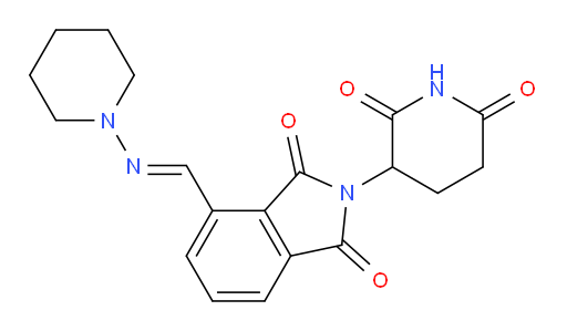 (E)-2-(2,6-dioxopiperidin-3-yl)-4-((piperidin-1-ylimino)methyl)isoindoline-1,3-dione