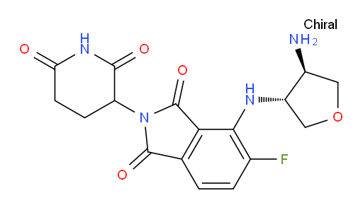 4-(((3R,4R)-4-aminotetrahydrofuran-3-yl)amino)-2-(2,6-dioxopiperidin-3-yl)-5-fluoroisoindoline-1,3-dione