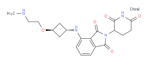 2-(2,6-dioxopiperidin-3-yl)-4-(((1r,3r)-3-(2-(methylamino)ethoxy)cyclobutyl)amino)isoindoline-1,3-dione