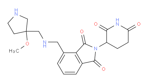 2-(2,6-dioxopiperidin-3-yl)-4-((((3-methoxypyrrolidin-3-yl)methyl)amino)methyl)isoindoline-1,3-dione