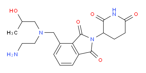 4-(((2-aminoethyl)(2-hydroxypropyl)amino)methyl)-2-(2,6-dioxopiperidin-3-yl)isoindoline-1,3-dione
