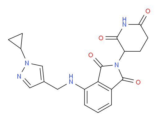 4-(((1-cyclopropyl-1H-pyrazol-4-yl)methyl)amino)-2-(2,6-dioxopiperidin-3-yl)isoindoline-1,3-dione