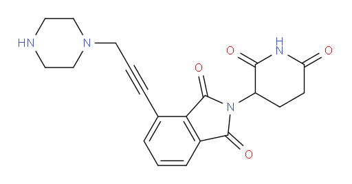 2-(2,6-dioxopiperidin-3-yl)-4-(3-(piperazin-1-yl)prop-1-yn-1-yl)isoindoline-1,3-dione