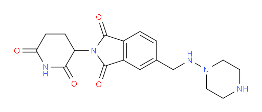 2-(2,6-dioxopiperidin-3-yl)-5-((piperazin-1-ylamino)methyl)isoindoline-1,3-dione