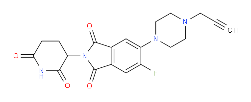 2-(2,6-dioxopiperidin-3-yl)-5-fluoro-6-(4-(prop-2-yn-1-yl)piperazin-1-yl)isoindoline-1,3-dione