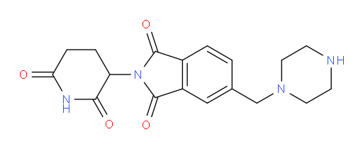 2-(2,6-dioxopiperidin-3-yl)-5-(piperazin-1-ylmethyl)isoindoline-1,3-dione