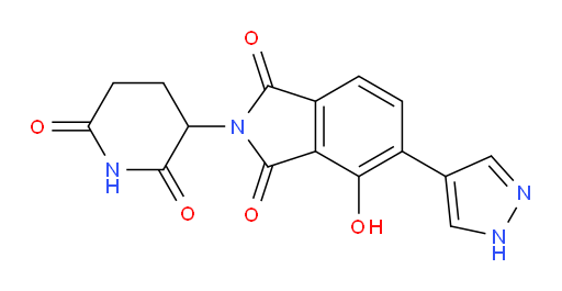 2-(2,6-dioxopiperidin-3-yl)-4-hydroxy-5-(1H-pyrazol-4-yl)isoindoline-1,3-dione
