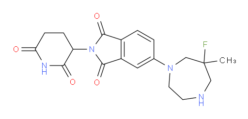 2-(2,6-dioxopiperidin-3-yl)-5-(6-fluoro-6-methyl-1,4-diazepan-1-yl)isoindoline-1,3-dione