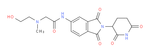 N-(2-(2,6-dioxopiperidin-3-yl)-1,3-dioxoisoindolin-5-yl)-2-((2-hydroxyethyl)(methyl)amino)acetamide