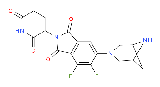 6-(3,6-diazabicyclo[3.1.1]heptan-3-yl)-2-(2,6-dioxopiperidin-3-yl)-4,5-difluoroisoindoline-1,3-dione